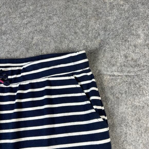 Joules Mini Skirt Womens 12 Navy White Nautical Striped Cotton Casual Pockets - Picture 4 of 10